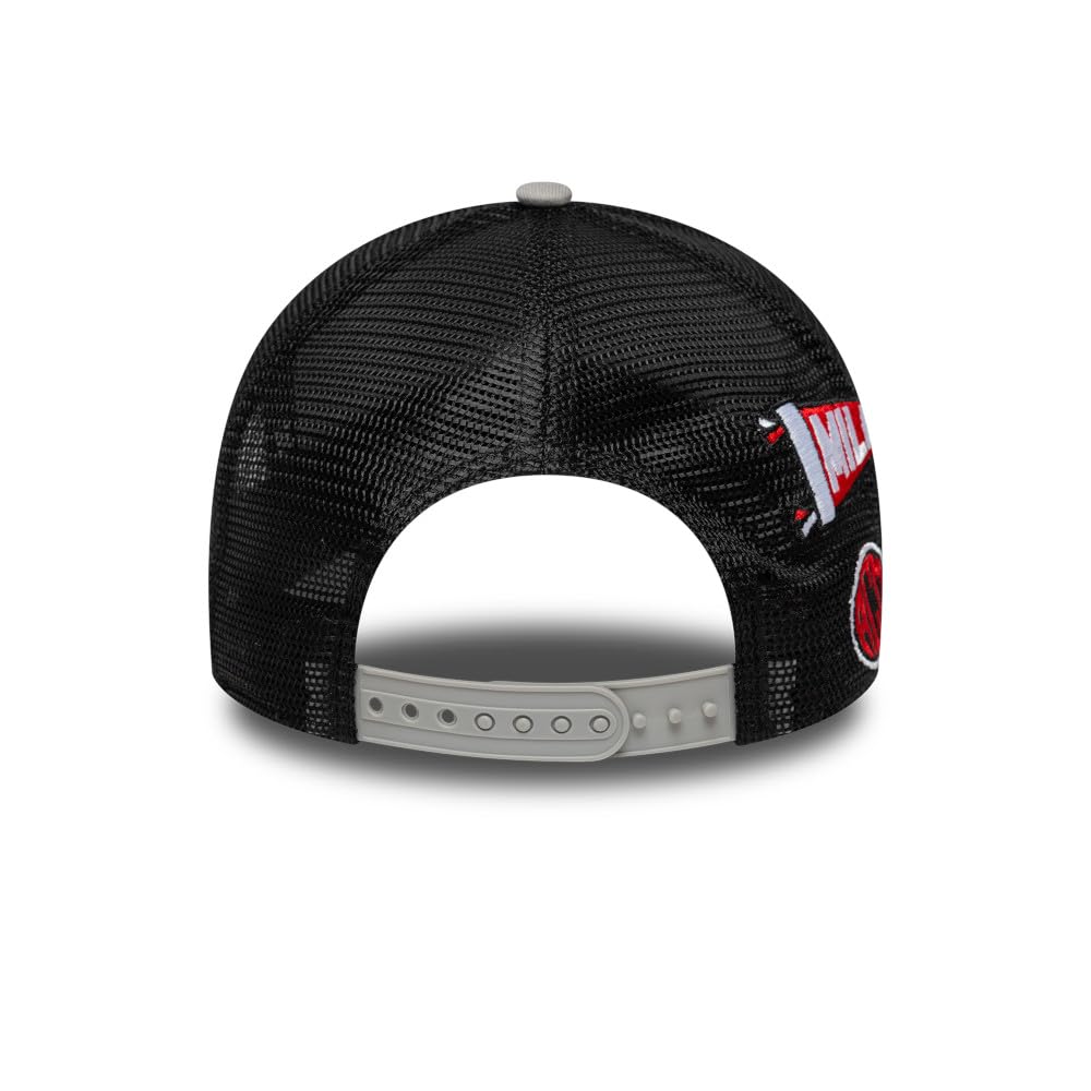 New Era Berretto 9FORTY A-Frame Trucker AC Milan Patch Grigio