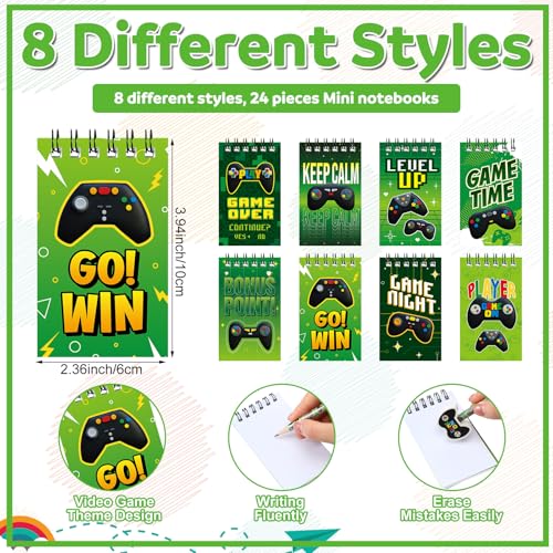 Set de papelería temática videojuegos 72 piezas miniatura 3