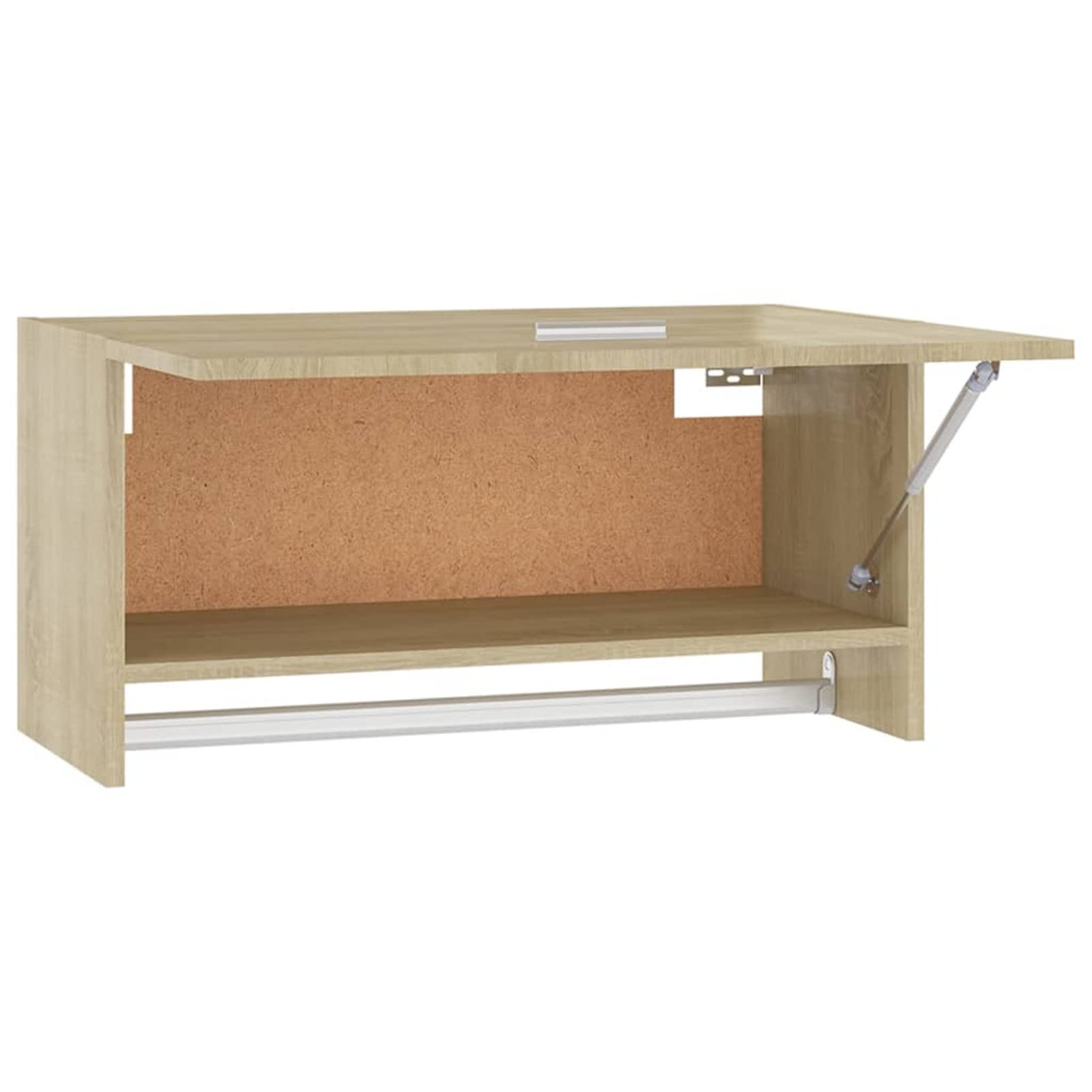 Armadio Pensile Rovere Sonoma 70x32,5x35 Cm - In Truciolato, Con Appendiabiti, Per Bagno O Cucina