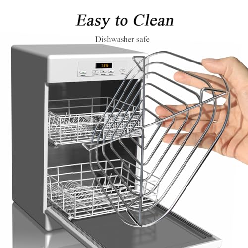 Image of Stainless Steel Crisper Rack Compatible with Ninja Crispi Air Fryer FN101 for 2.5QT & 4QT Container, Cooking Rack Fits Ninja Crispi Accessories for Cooking, Baking, Food Grade & Dishwasher Safe