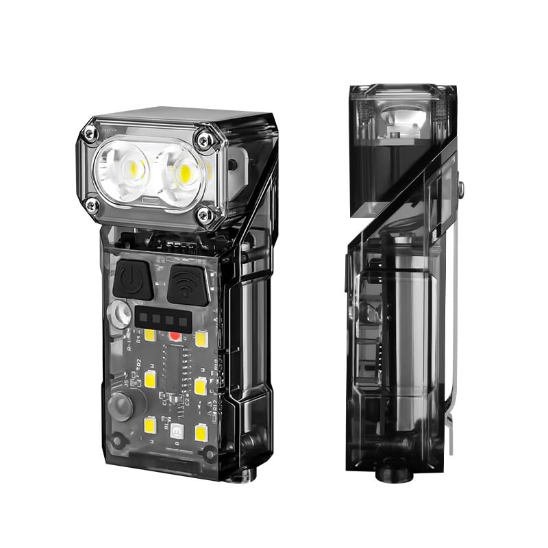 HELINYAN Outdoor LED Multi-Functional Headlamp,Rotating Sensoring COB Headlight,Keychain Flashlight with Strong Light for Household,Emergency,Camping,Hiking,Repair and Fishing.