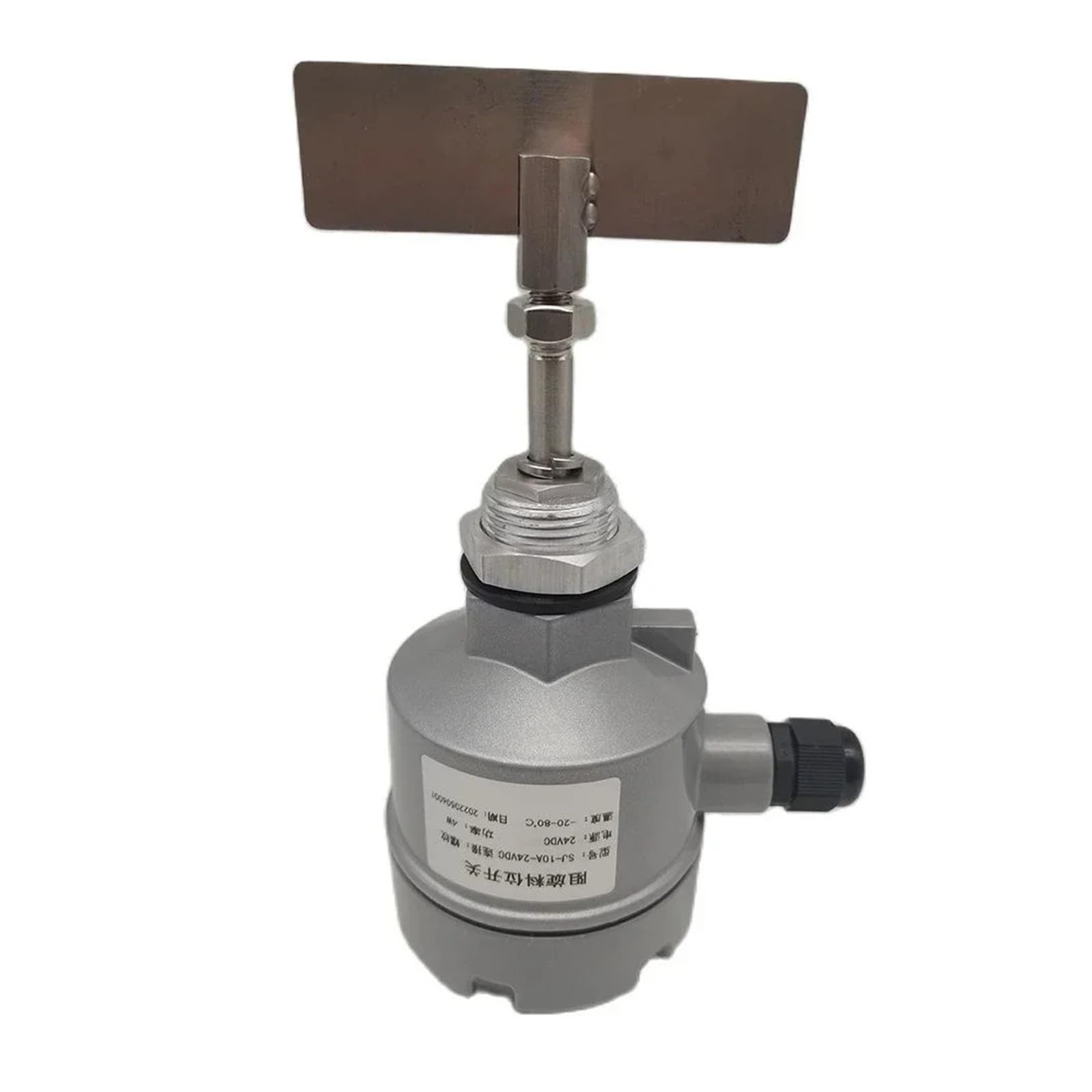 24V/220V Material Level Switch Rotary Paddle Level Sensor Level Switch High Temperature Resistance Threaded Type(L300mm,220V)