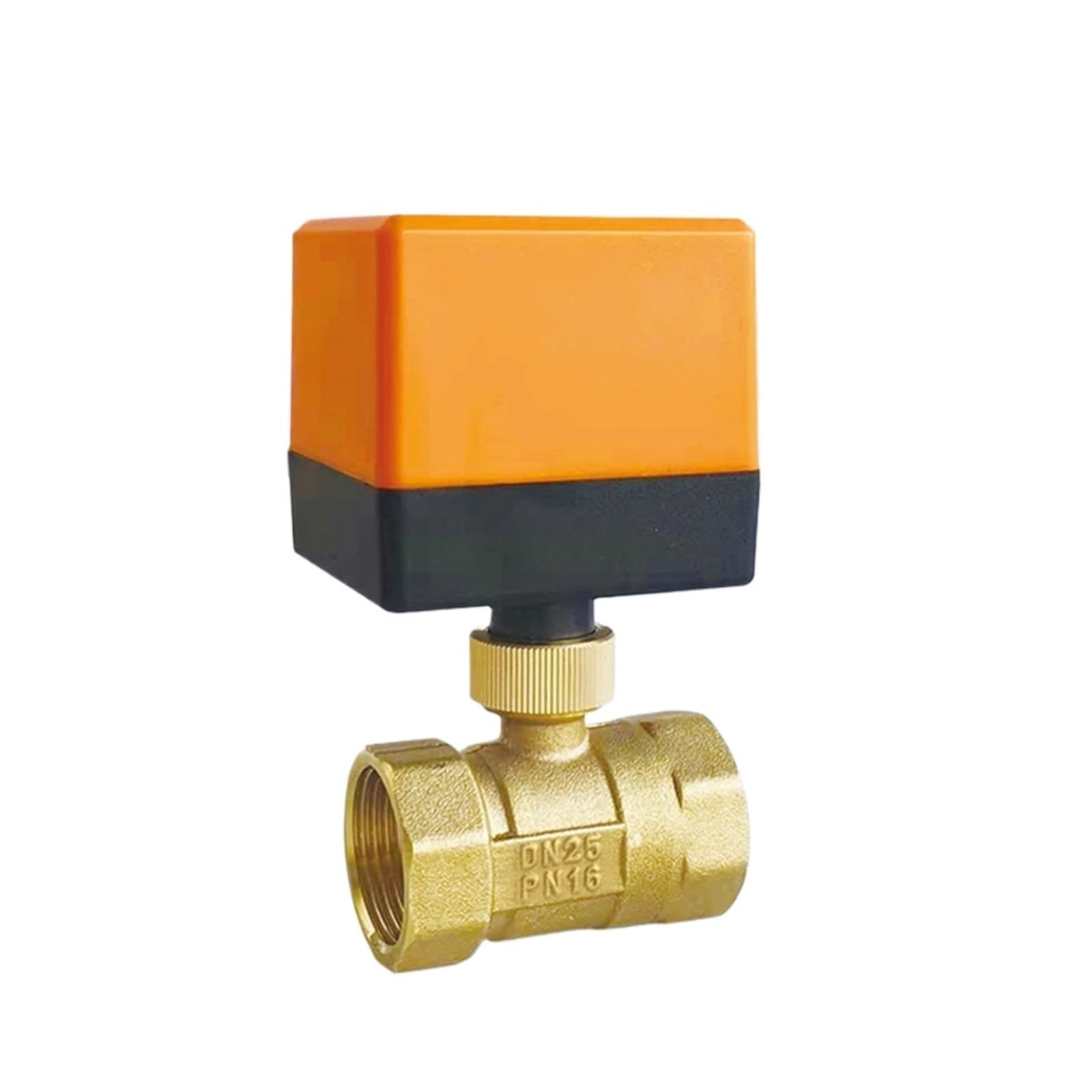 Valve motorisée Vanne à boisseau sphérique électrique 1-1/2" en laiton motorisée à deux voies for climatisation et chauffage au sol (AC 220 V, DC 24 V, DC 12 V, AC 24 V)(12VDC)