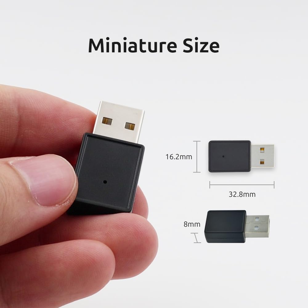 Feasycom FSC-BP101Y Classical/BLE BT5.2 Dongle de modo dual 2.4GHz transceptor Mini Windows USB Bluetooth adaptador para teclado/ratón/portátil/escritorio/altavoces/auriculares/controlador