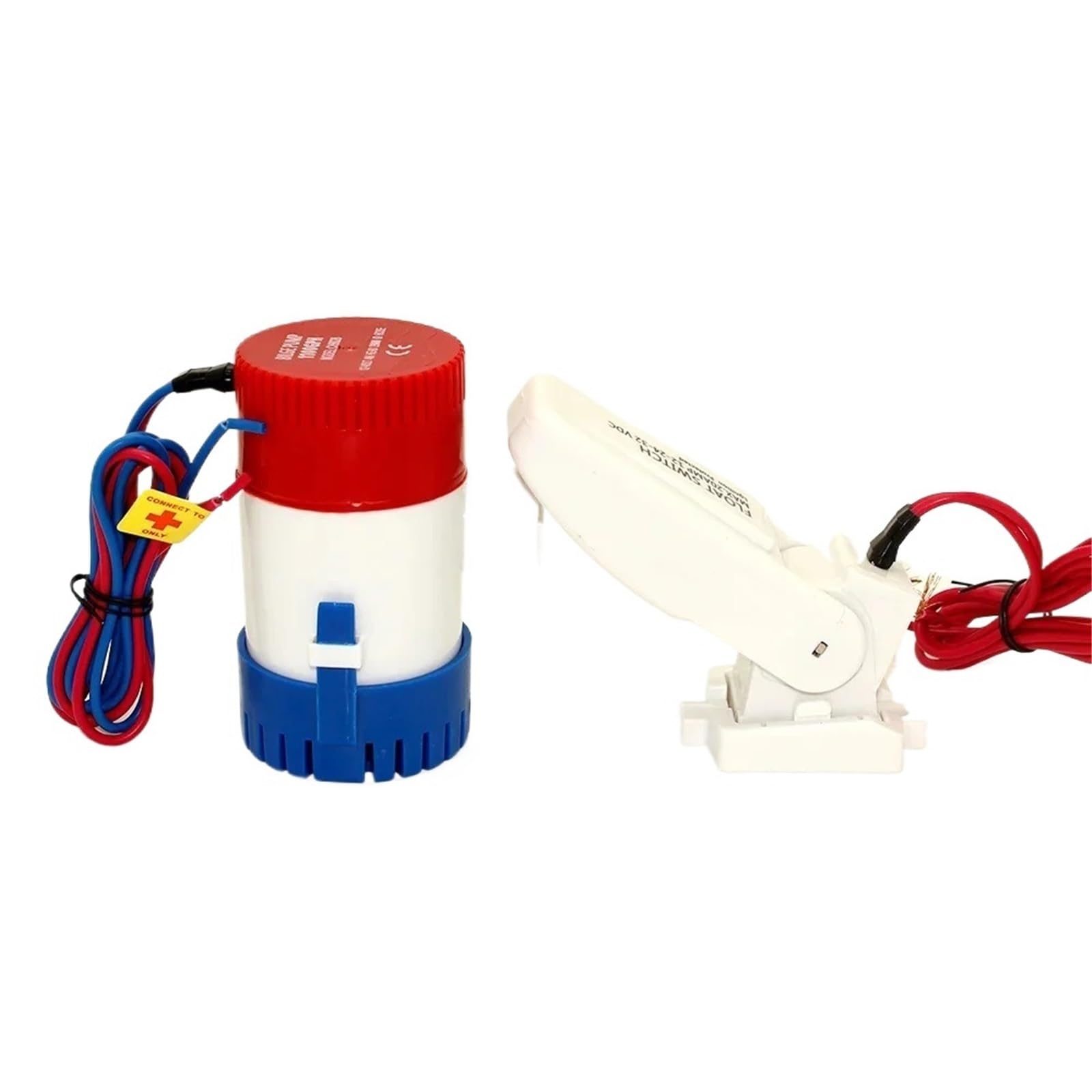 Mini elektryczna pompa zęzowa do łodzi, 12 V, 1100 GPH (750 GPH), z przełącznikiem pływakowym, kompatybilna z kajakami i kajakami. Automatyczna kontrola poziomu wody (24V 750GPH 19mm)