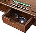 WAYTRIM Bamboo Wood Monitor Stand Ergonomic Computer Riser with Storage Organizer Drawers Desktop Laptop Shelf Risers Cellphone Stand for Home and Office Use, Classic Antique Brown