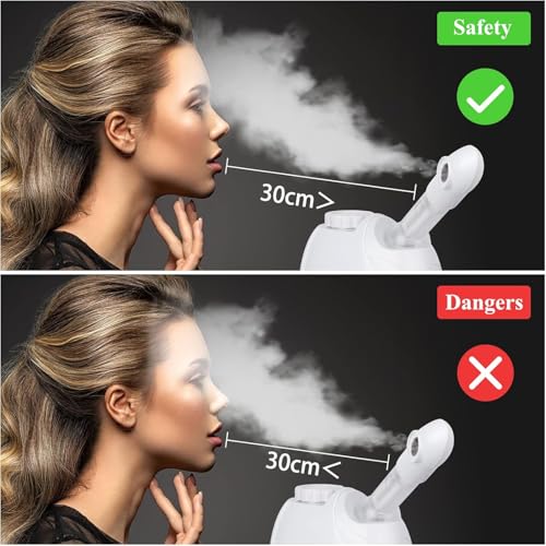 Image of 2-in-1 Facial Steamer and Hair Steamer - Hot Mist Face Sauna, Humidifier & Vaporizer for Cold and Cough Relief, Acne & Blackhead Prevention, Deep Skin Cleansing & Hydration