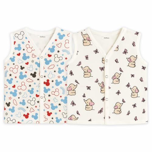 Image of Kidbea Newborn Baby Jhabla Unisex - Organic Cotton Muslin Shirt | Soft & Breathable Summer Wear for Boys & Girls | Cute Prints Infant Clothing