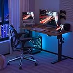 48 * 24 Inches Electric Standing Desk, Adjustable Height Sit Stand Up Desk with 3 Memory Presets, Motorized Home Office Computer Gaming Workstation Desk, Rustic Brown - Image 2