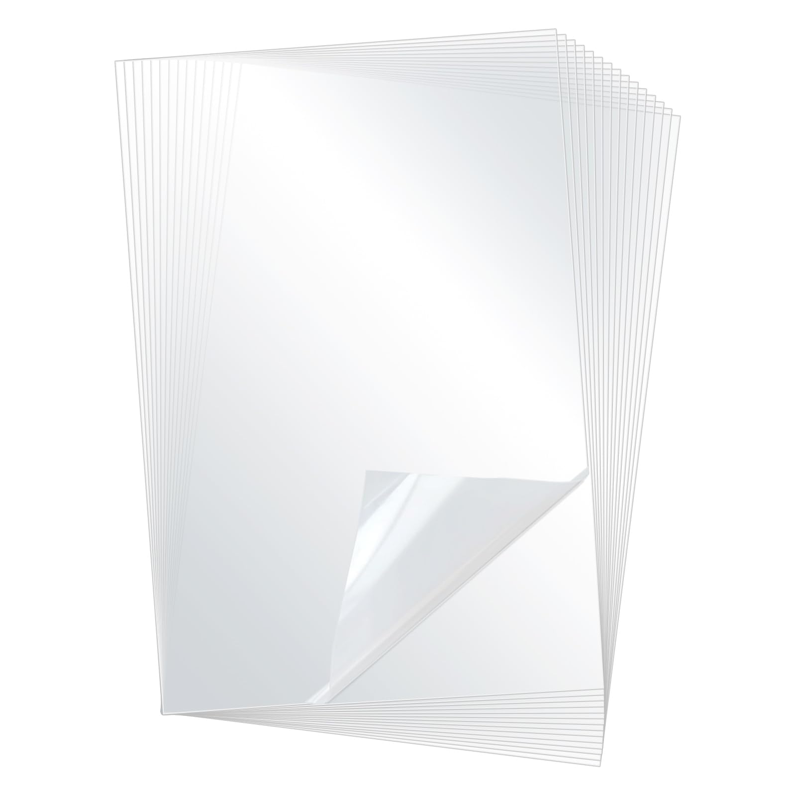 LOLYSIC 50Pcs A3 Clear Acetate Sheets, 200 Micron OHP Inkjet Printer Film