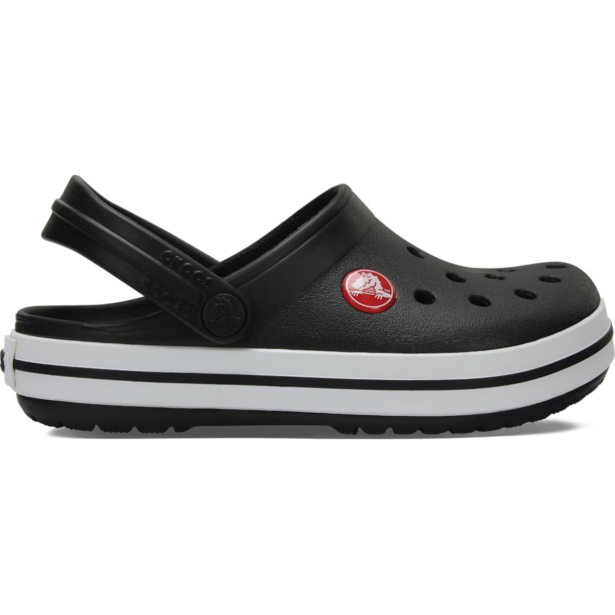 Unisex-Child Crocband Clogs, Black/White, 13 Little Kid