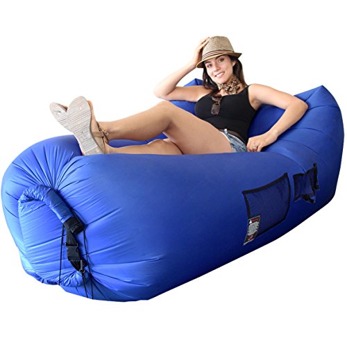 EasyGoProducts WooHoo 3.0 Giant Outdoor Inflatable Lounger with Carry Bag – Air Lounger