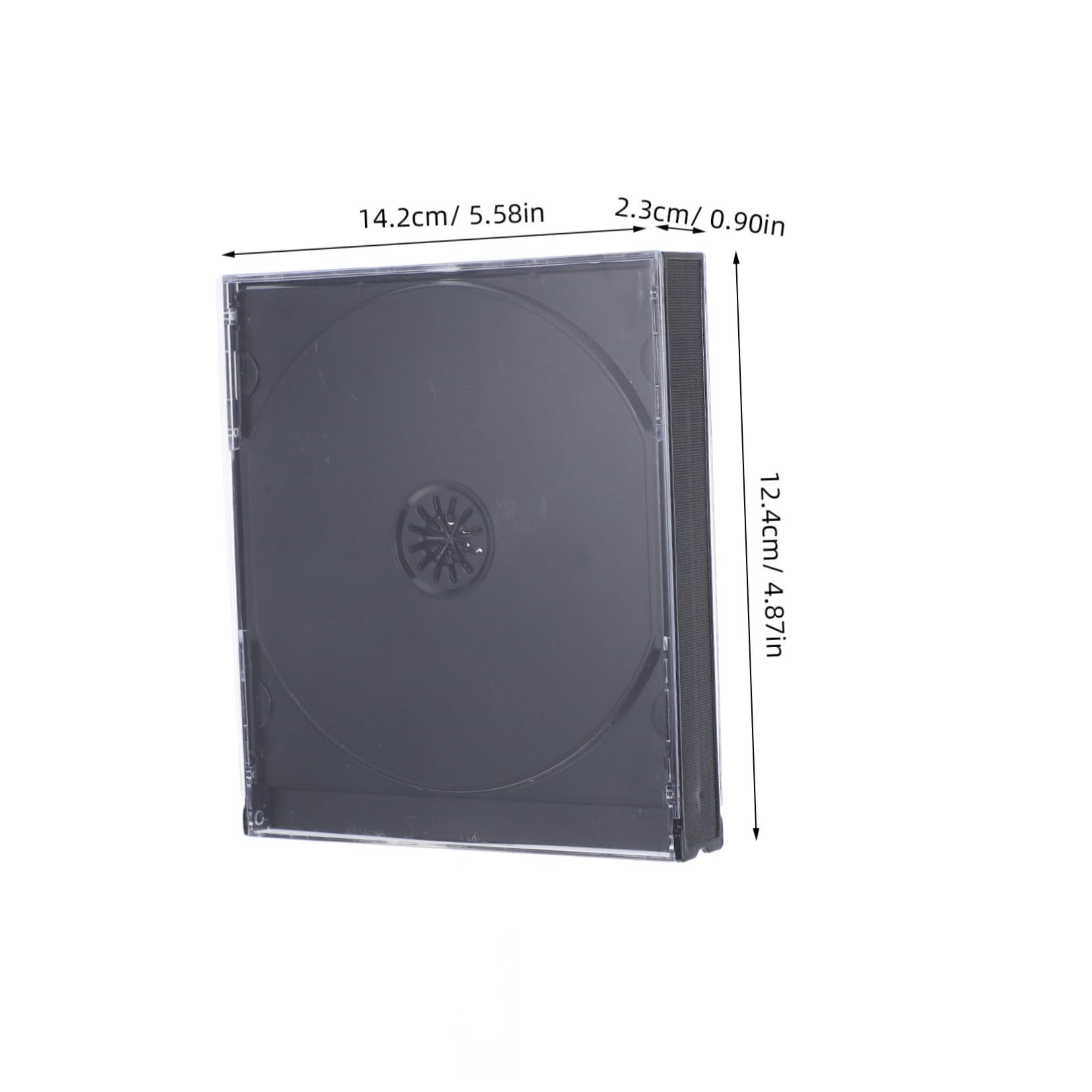 Luxshiny 2pcs CD Storage Boxes Convenient CD Organizer Display Cases for Secure and Organized Media Storage Portable and Protective Plastic Cases