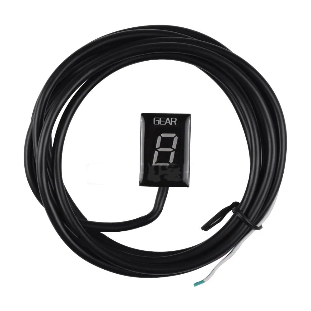 Indicatore di Cambio Marcia per Moto Zanella all con contachilometri/Trip Digitale per Tutti Gli Anni Indicatore di Marcia per Moto 1-6 Livelli Contatore di Marcia Digitale (Rosso con Staffa)