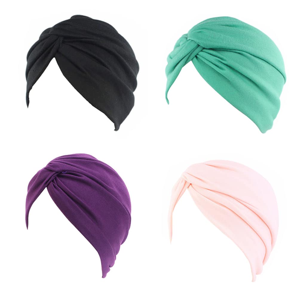 beauty YFJH Chemo Sleep Turban Wrap Cap Hat for Cancer Patient Hair Loss | Soft stretch chemo turban, breathable lightweight fabric, comfy sleep wrap for chemo hair loss women