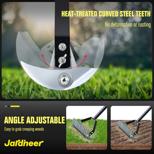 JARDINEER Thatch rake & Manual Dethatcher Tool- Heavy Duty Dethatching Rake for Lawn Care with 21 Stainless Steel Tines-15-Inch Wide Thatching Rake for Efficient Grass De-thatching 7 JARDINEER Thatch rake & Manual Dethatcher Tool- Heavy Duty Dethatching Rake for Lawn Care with 21 Stainless Steel Tines-15-Inch Wide Thatching Rake for Efficient Grass De-thatching - Image 7