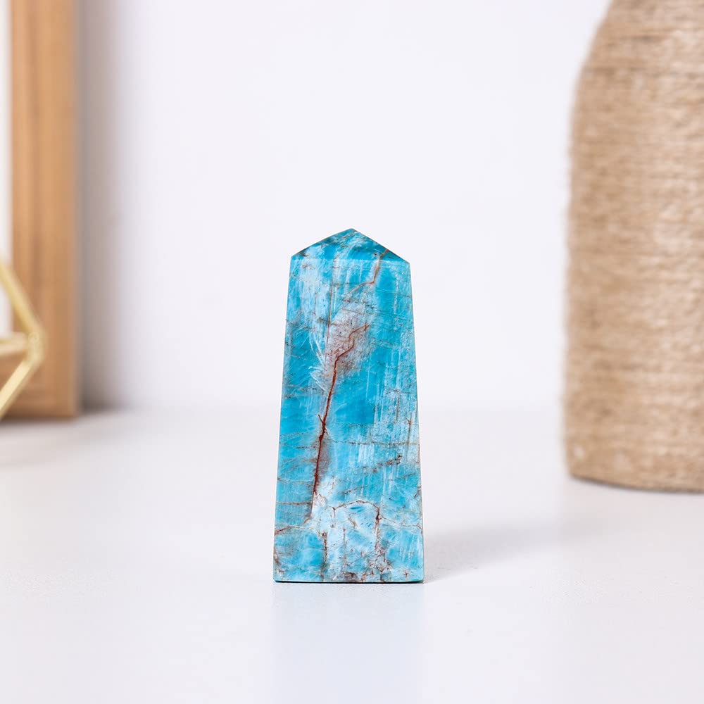 Bleu apatite pointe magique en cristal naturel pour votre bureau Youther