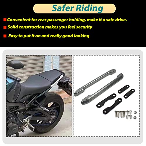 TAZGANTAX CNC-Beifahrer-Haltegriff hinten Sitzhandgriff Haltegriff kompatibel mit Ya-ma-ha MT 09 FZ 09 MT09 FZ09 Teilen 2013 2014 2015 2016 2017 2018 2019 2020 (Titan)