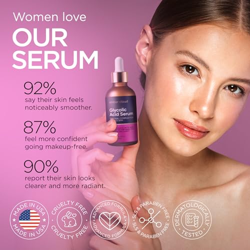 Image of Glycolic Acid Serum for Face 15%, Lactic Acid & Green Tea 1 Oz