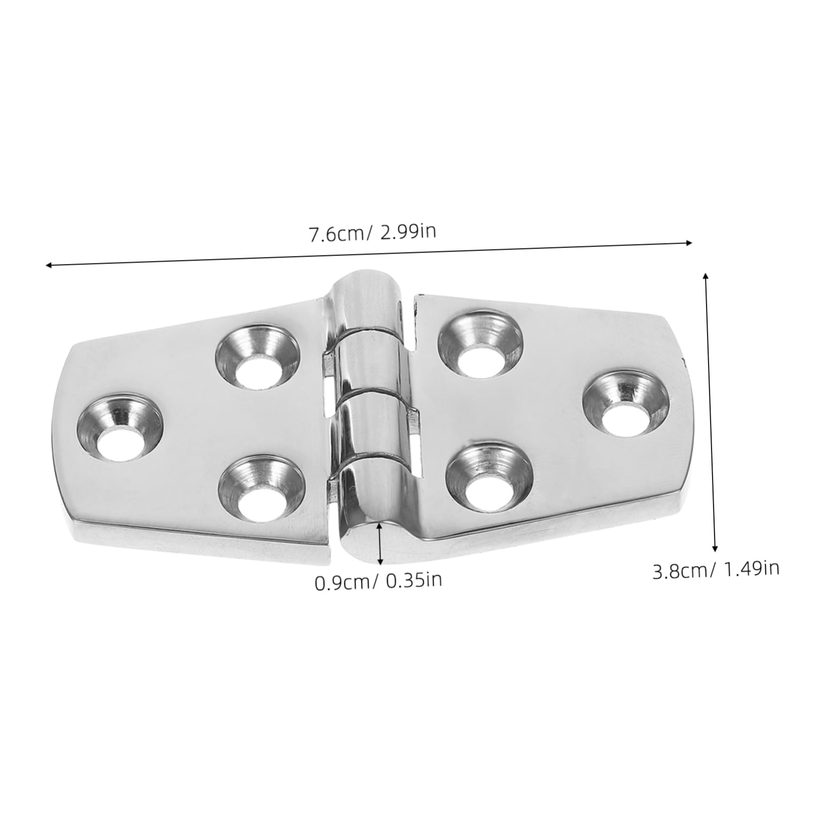 VALICLUD 4pcs Marine Grade Stainless Steel Deck Hinges Yacht Hardware Boat Hinges Boat Stainless Steel