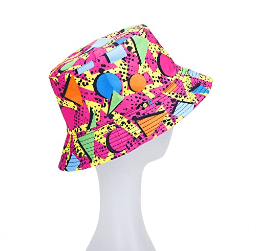 Arogheiz 80S Bucket Hat For Women Double Sided Sun Hat Reversible 90S Fisherman Hat For Travel Beach Fishing Pool （Cheese） #TOP6