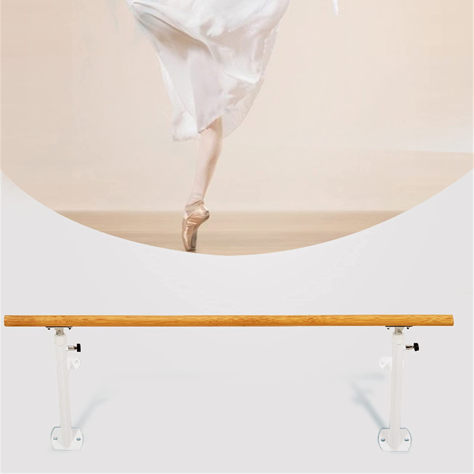 Amazon.co.jp: 大人用調節可能なバレエバー、100/150CM 壁掛け 