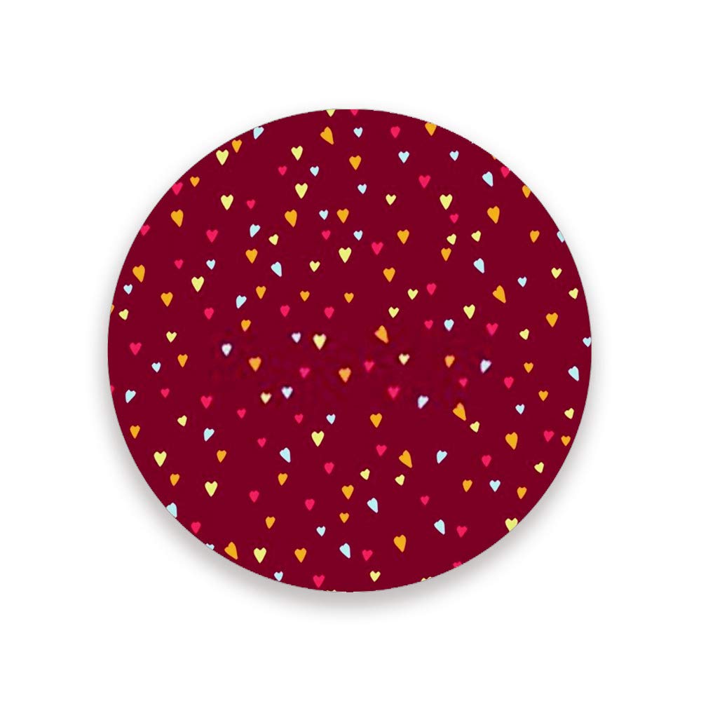 Dessous de verre liège anti-rayure avec motif coeurs romantique