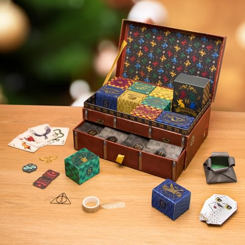 Harry Potter Erinnerungsbox Adventskalender 24 Tage mit Harry Potter Geschenken & Schreibwaren-Überraschungen Countdown bis Weihnachten Offiziell Lizenziertes Geschenk für Fantasy-Fans