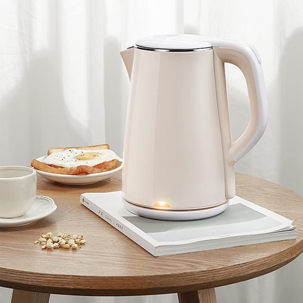 Bollitore elettrico con coperchio interno in acciaio inox da 1,8 l, bollitore da tè wireless da 1500 W (senza BPA), bollitore ad acqua calda a ebollizione rapida con spegnimento automatico e Bollitore elettrico con coperchio interno in acciaio inox da 1,8 l, bollitore da tè wireless da 1500 W (senza BPA), bollitore ad acqua calda a ebollizione rapida con spegnimento automatico e