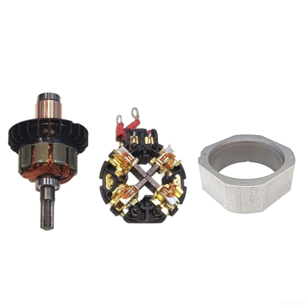 Armatura di ricambio per DTD152, supporto per spazzola di carbone, per parte di riparazione dell'unità di giogo, motore elettrico per componente rotore, ricambio per avvitatore a percussione (3 pezzi)
