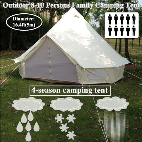 Carpa de Camping para 8-10 Personas 4 Estaciones Oxford Impermeable miniatura 2