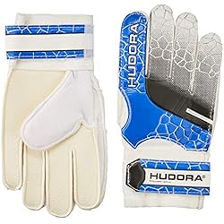 HUDORA Guantes de portero - ´´Guantes de portero de fútbol acolchados para niños y adolescentes talla S/M´´ - Guantes de portero con respaldo de espuma - ´´Guantes de fútbol con velcro´´