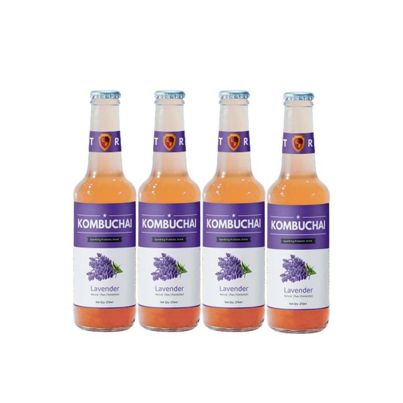 Kombuchai Lavender Sparkling Probiotic Drink Pack of 4 | 270 Ml Each| Low Sugar | Raw, Unfiltered and Unpastuerized | Anti-Oxidant | Fermented Kombucha | No Added Colors or Preservative |Improves Immunity (B0BSXM9SXC) Amazon Price History, Amazon Price Tracker