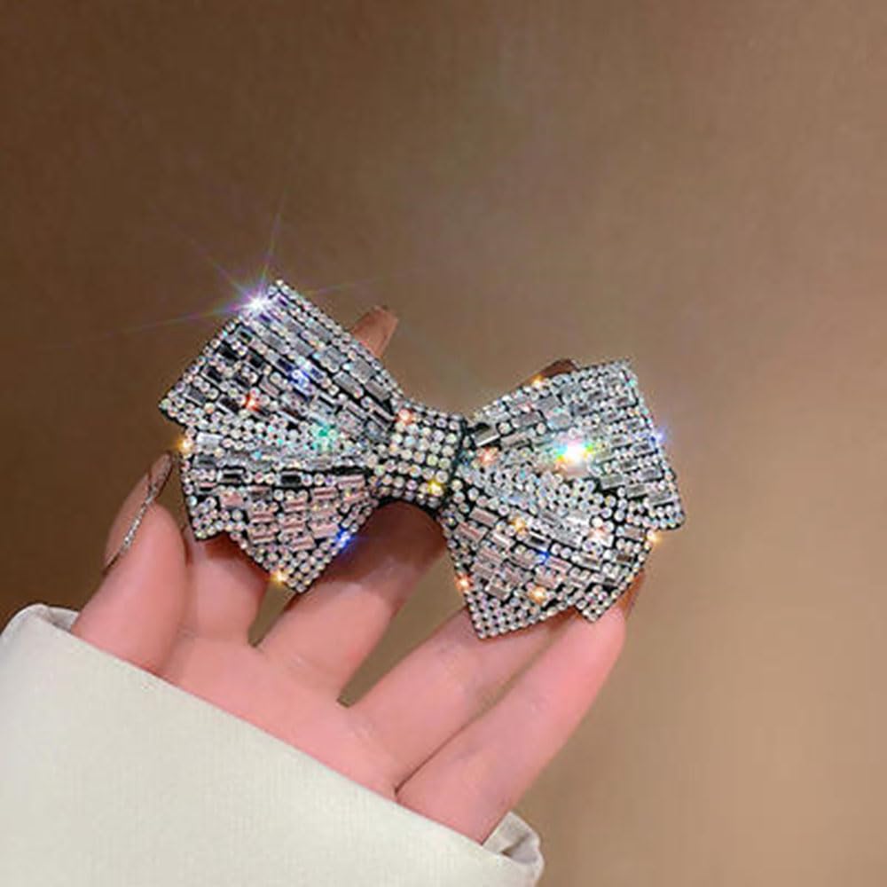 Amazon.com : Hair Bows Clips for Women,White Bows for Girls  display picture 3