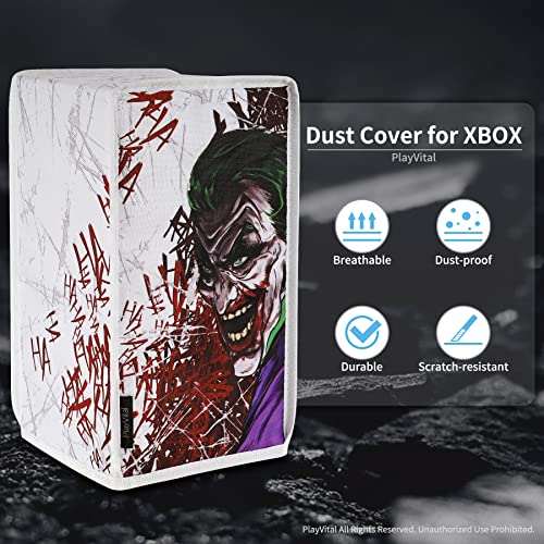 PlayVital Funda Vertical Antipolvo para Xbox Series X - Cubierta Protectora Resistente al Agua con Forro Suave y Acceso Fácil a Puertos, Accesorio Compatible con Xbox Series X Consola (Clown Hahaha) - imagen 2