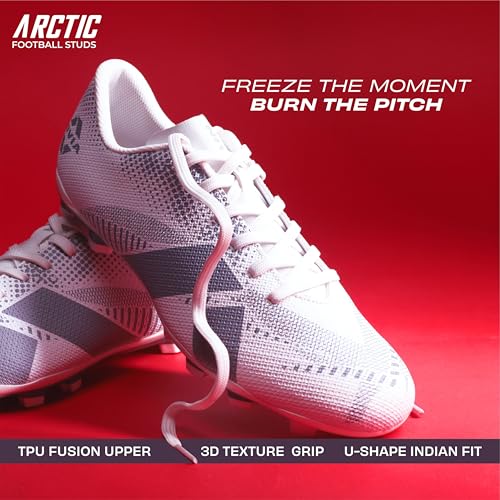 Image of Nivia Arctic Football Studs for Men, Lightweight TPU Skin Upper, Die‑Cut EVA Sockliner, Dual Color TPU Studded Sole, Ideal for Training & Match Cleats