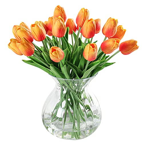 JUSTOYOU 10 pcs Real Touch Latex Artificielle Tulipes Fleurs Faux Tulipes Fleurs Bouquets De Mariage...