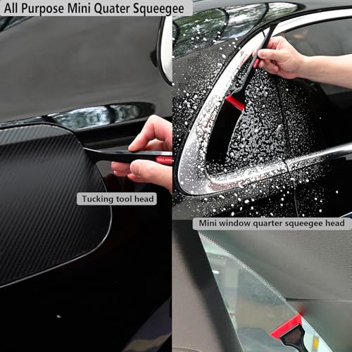 Image of EHDIS Window Tint Tool Kit - Window Tint Squeegee with Blade Guide Slots for Precise Distance Cuts,Window Film Cutter, Dual Head Mini Quarter Squeegee for Window Film and Vinyl Wrap Application