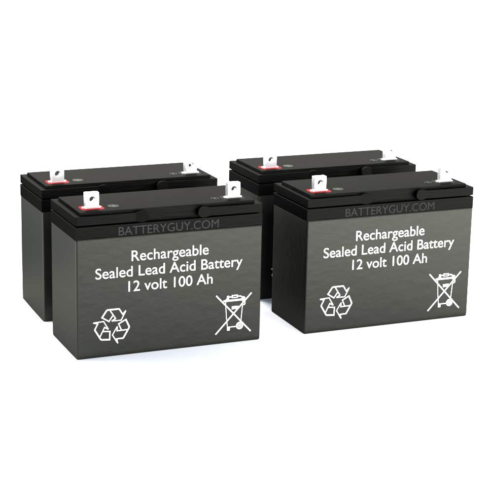 Caroute N Platform N400 Replacement 12V 100Ah Battery - BatteryGuy Brand Equivalent - Qty of 4