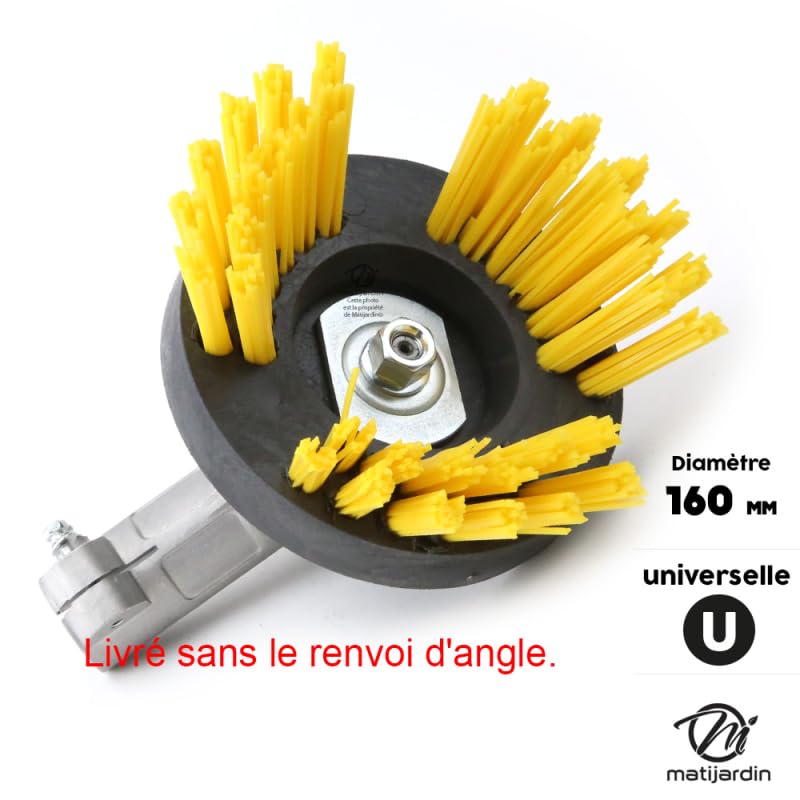 Matijardin - Tête brosse désherbage débroussailleuse Universelle nylon Rilsan jaune