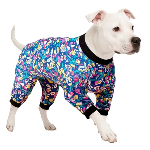 LovinPet Dog Pajamas Apparel for Giant Dogs, Pitbull Clothes, Stretch ...