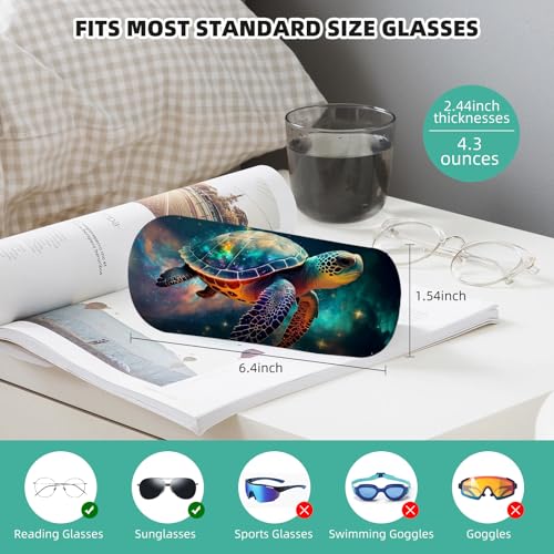 Image of Hard Shell Eyeglasses Case, Travel Portable Protective Glasses Cover Box for Men and Women with Cleaning Cloth