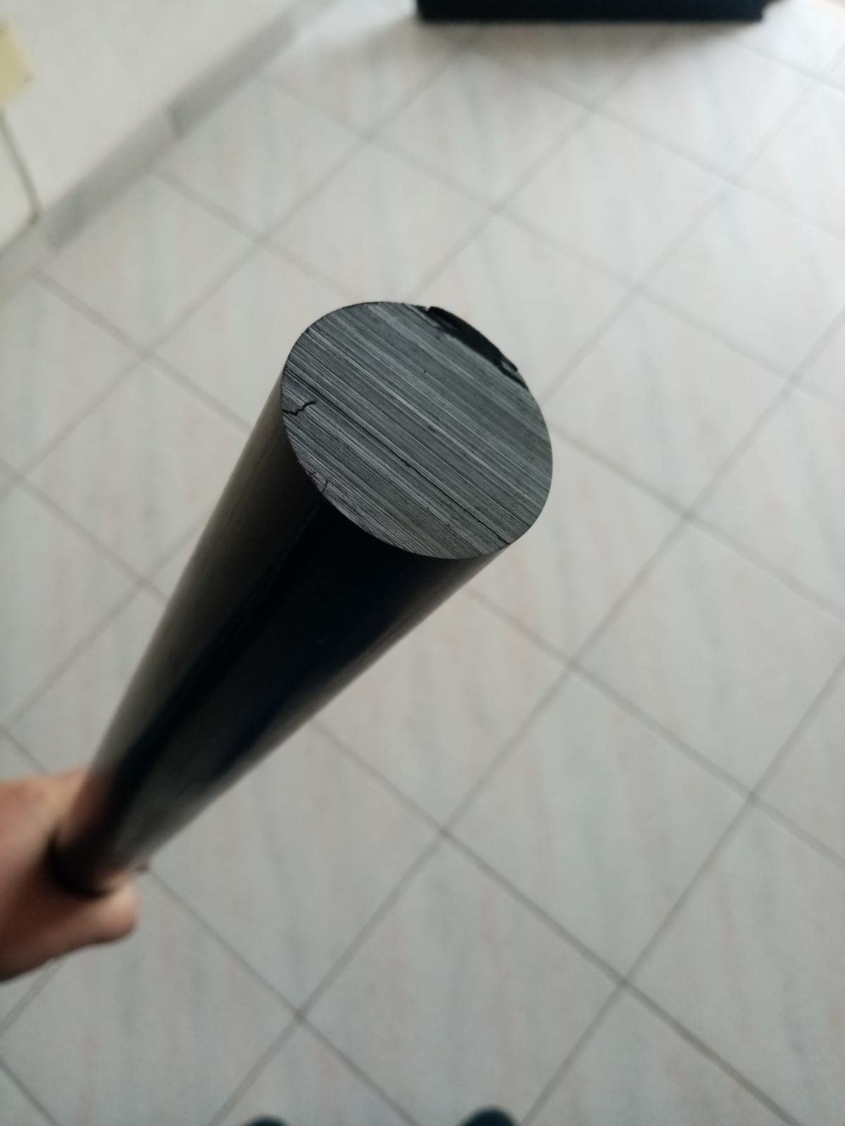 2 Aste Tonde In ABS - Nero, Diametro 10 Mm, Lunghezza 500 Mm, Per Fai Da Te E Modellismo