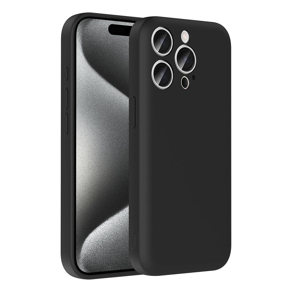 Zore Apple ile uyumlu iPhone 15 Pro Kılıf Kamera Korumalı Kartlık Hazneli Zore Vitra Kapak Siyah