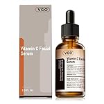 VGO Vitamin C Serum for Face, Vit C Anti Aging Serum with Hyaluronic Acid & Vitamina E, Deep Hydration Facial Care for All Skin Types, 2.02oz / 60ml