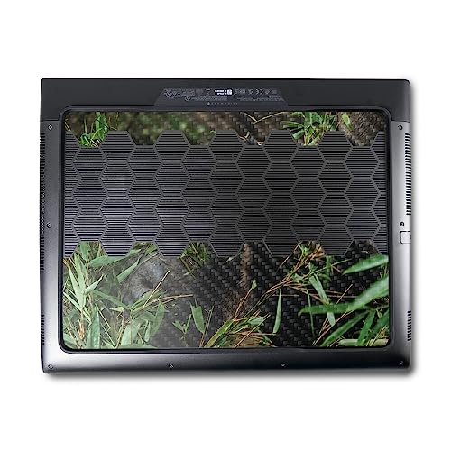 Image of MightySkins Carbon Fiber Skin Compatible with Alienware M18 R1 (2023) Full Wrap Kit - Chill Panda | Protective, Durable Textured Carbon Fiber Finish | Easy to Apply & Change Styles | Made in The USA