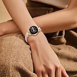DEALELE Pasek kompatybilny z Samsung Galaxy Watch 7 / FE / 6/6 Classic / 5/5 Pro / 4/4 Classic / 3 41 mm / Huawei GT3 / GT2 42 mm, 20 mm miękka skóra z paskami w kształcie litery D dla kobiet mężczyzn
