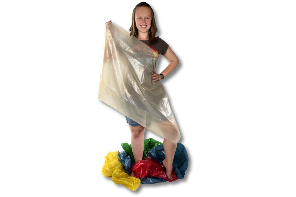 1 caja = 250 unidades 120 litros 700 x 1100 mm tipo 60 (32 my) bolsas de basura bolsas transparentes saco