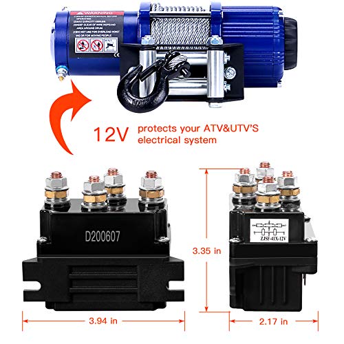 Bigtur 500A 12V Winch Relay Solenoid Replacement Contactor For 8000-15000Lb Atv Utv Truck 4Wd 4X4 Winch #TOP4