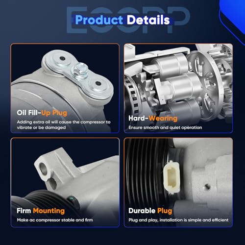 Image of ECCPP AC Compressor for Suzuki Forenza Reno for Chevrolet Optra 2004-2008 | Fast Cooling AC Compressor for Car